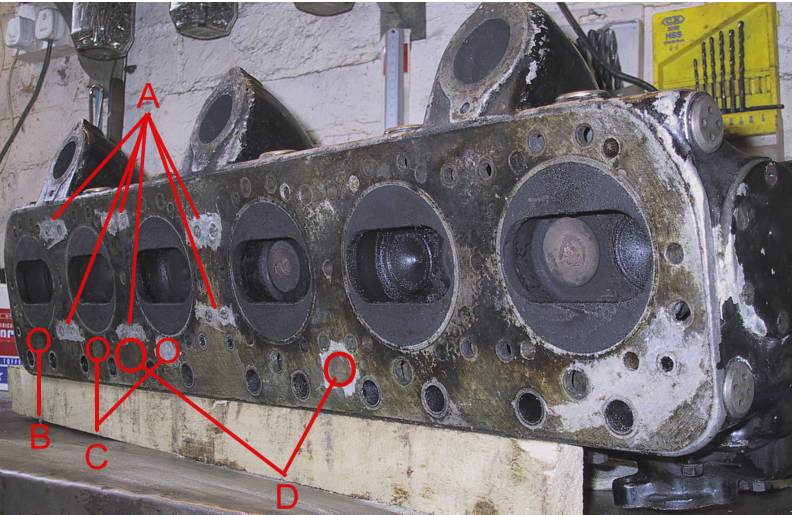 R-R PIII - 'B' head blank water passages