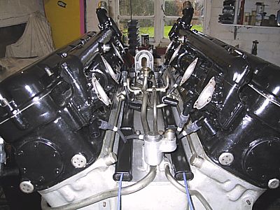 R-R PIII - 'V' pipework - rear